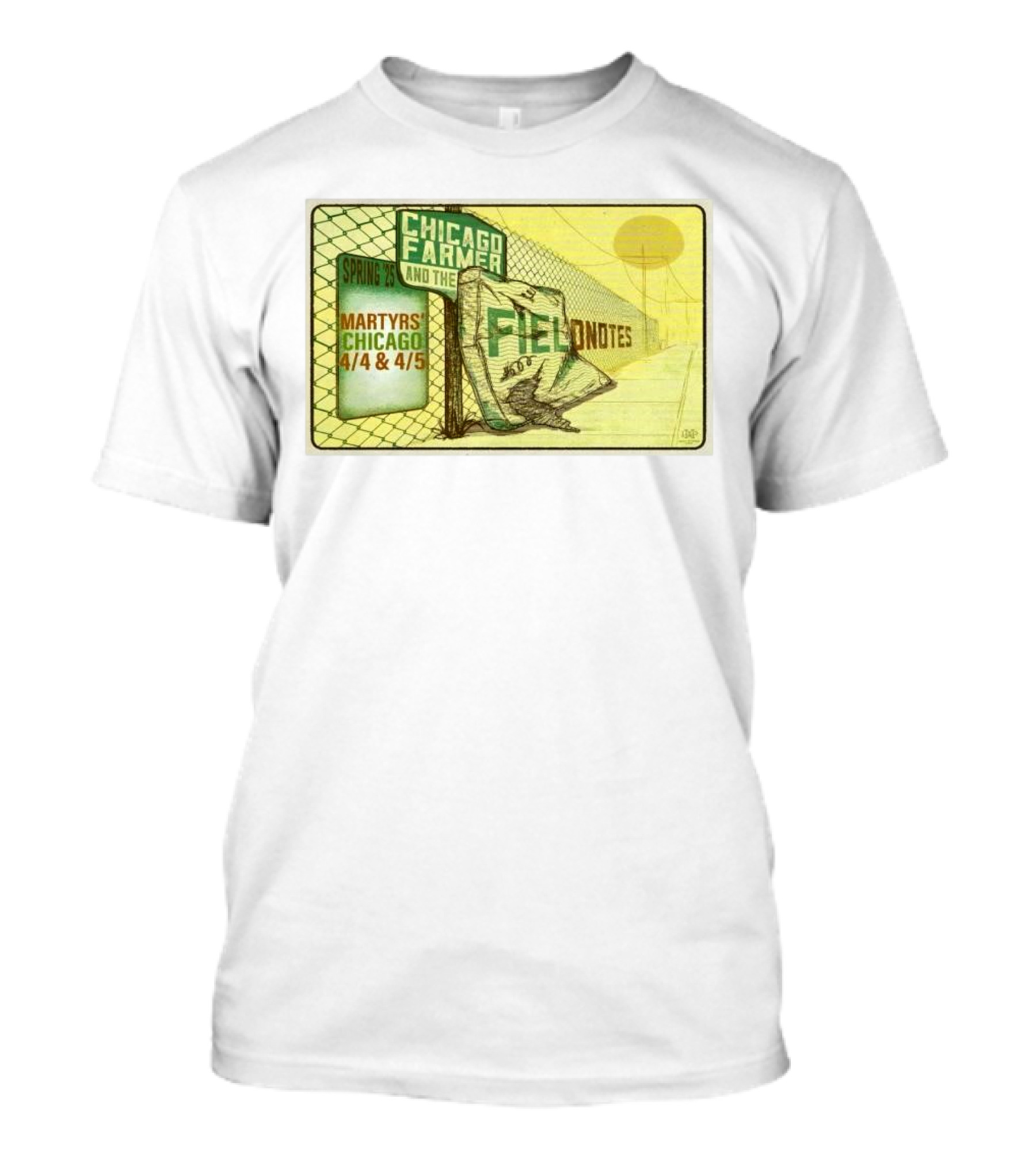 Chicago Farmer And The Field Notes Spring '25 Martyrs Chicago 4/4 And 4/5 T-Shirt