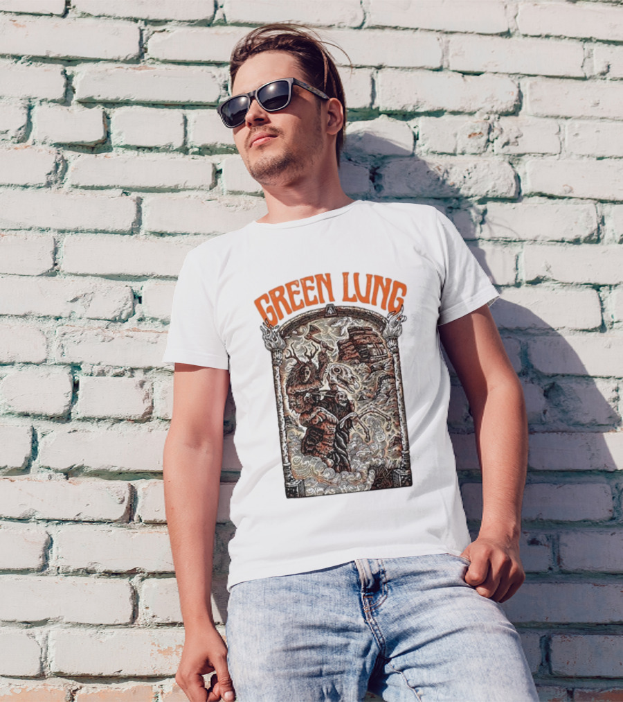 Heathen Neverland Tour 2025 Green Lung Monster Smoke T-Shirt