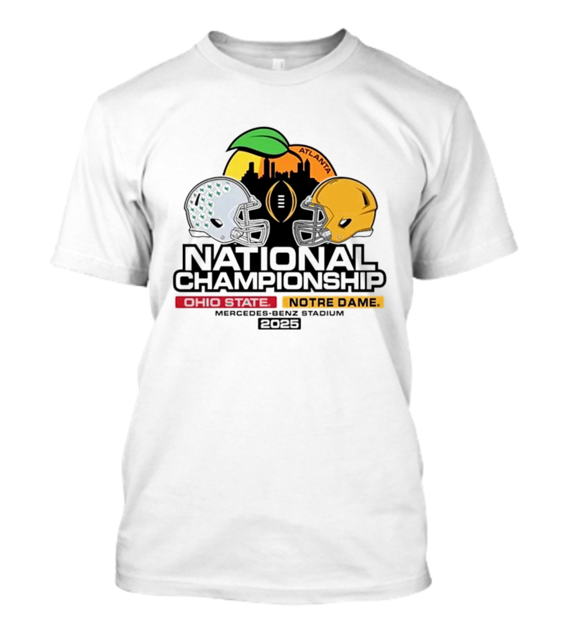 National Championship 2025 Ohio State Vs Notre Dame Atlanta Mercedes-Benz Stadium T-Shirt