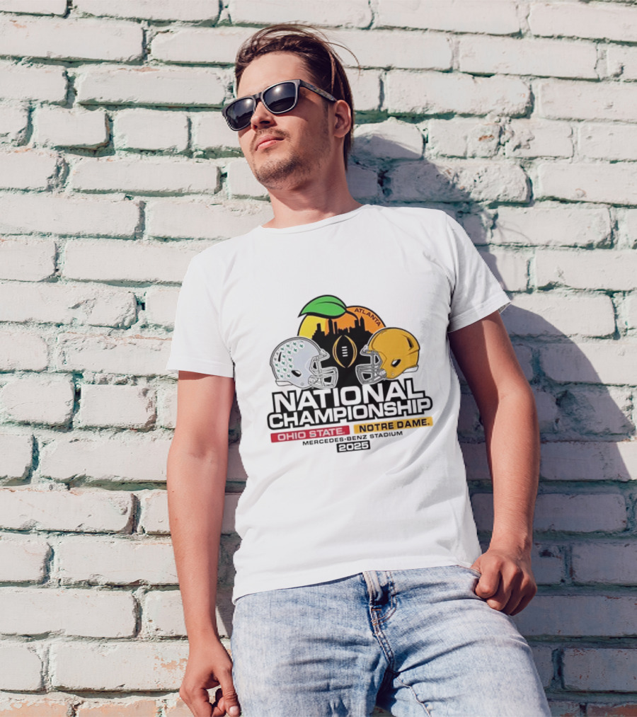 National Championship 2025 Ohio State Vs Notre Dame Atlanta Mercedes-Benz Stadium T-Shirt
