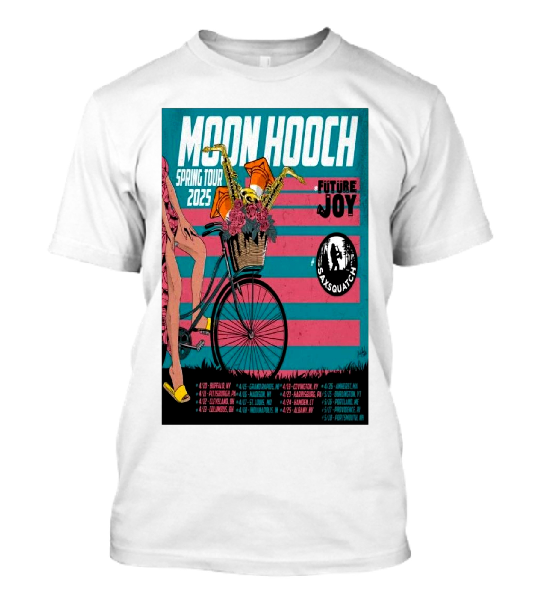 Moon Hooch Spring Tour 2025 Future Joy Sasquatch T-Shirt