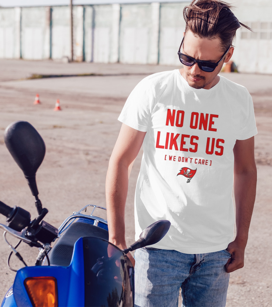 Tampa Bay Buccaneers No One Likes Us We Don’t Care Flag T-Shirt