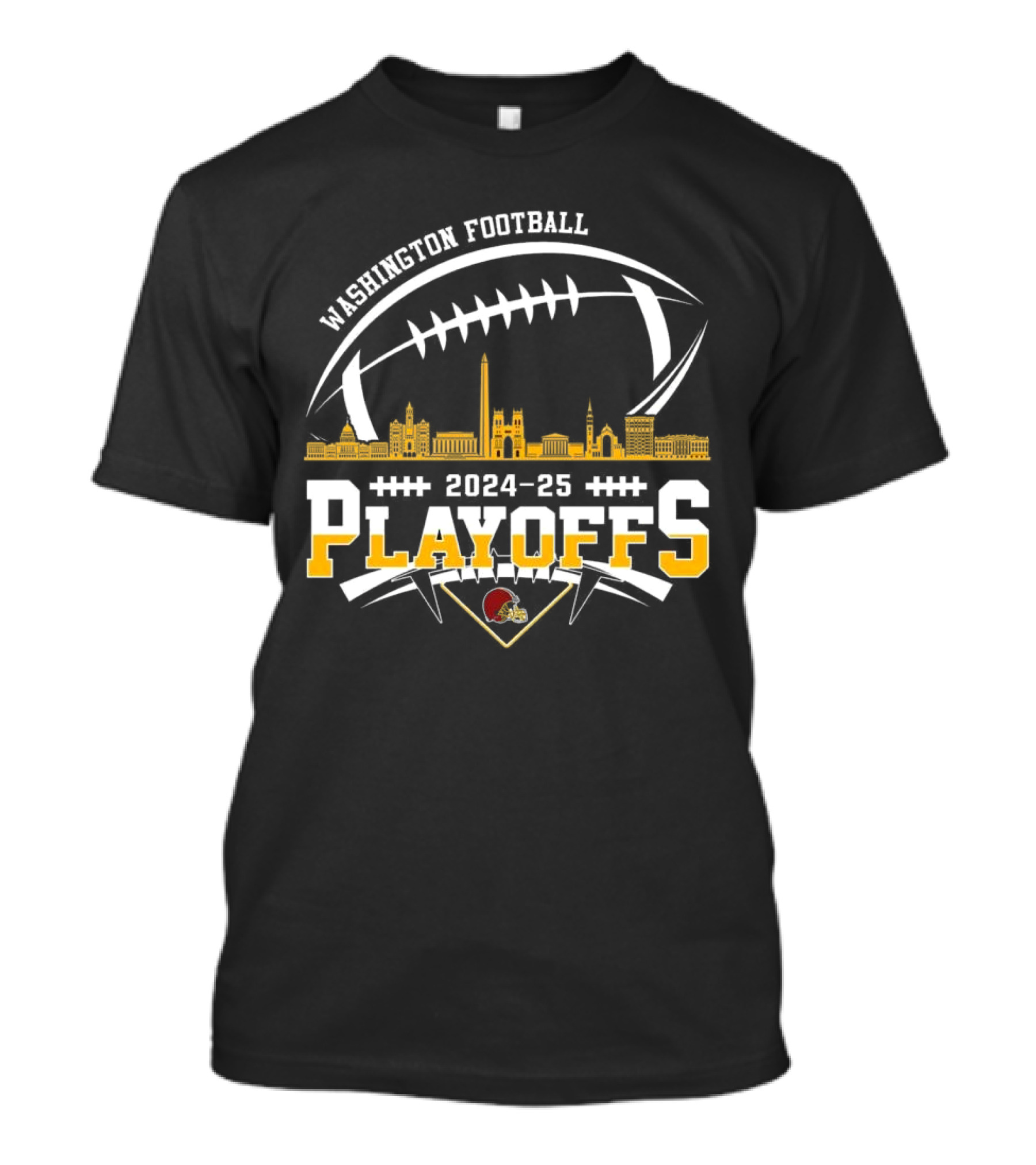 Washington Football 2024-25 Playoffs Skyline Football T-Shirt