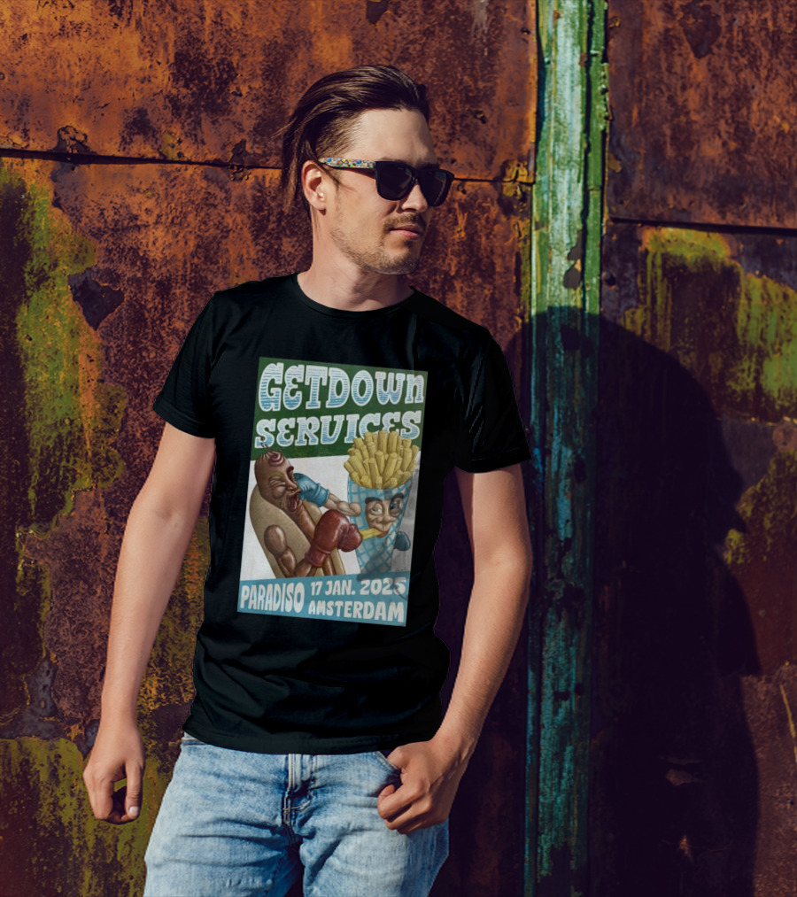 GETDOWN SERVICES AT PARADISO AMSTERDAM 17 JAN 2025 HOT DOG VS FRIES BOXING MATCH T-Shirt