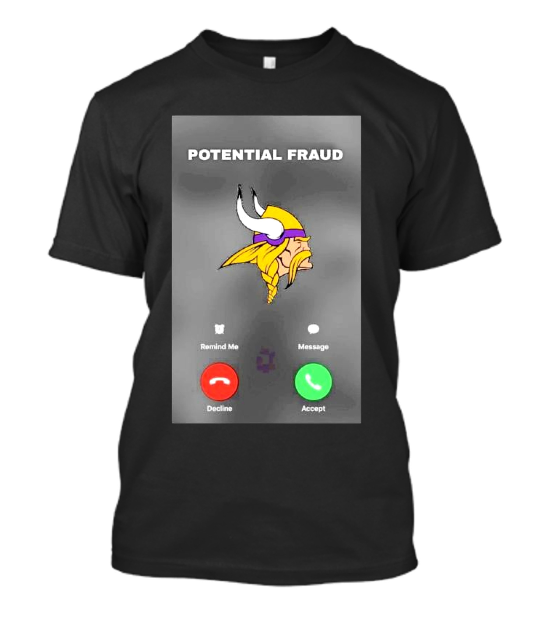 Minnesota Vikings Football Potential Fraud Call Screen Icons T-Shirt