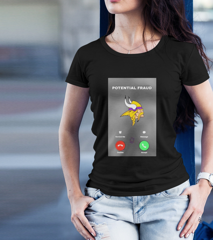 Minnesota Vikings Football Potential Fraud Call Screen Icons T-Shirt