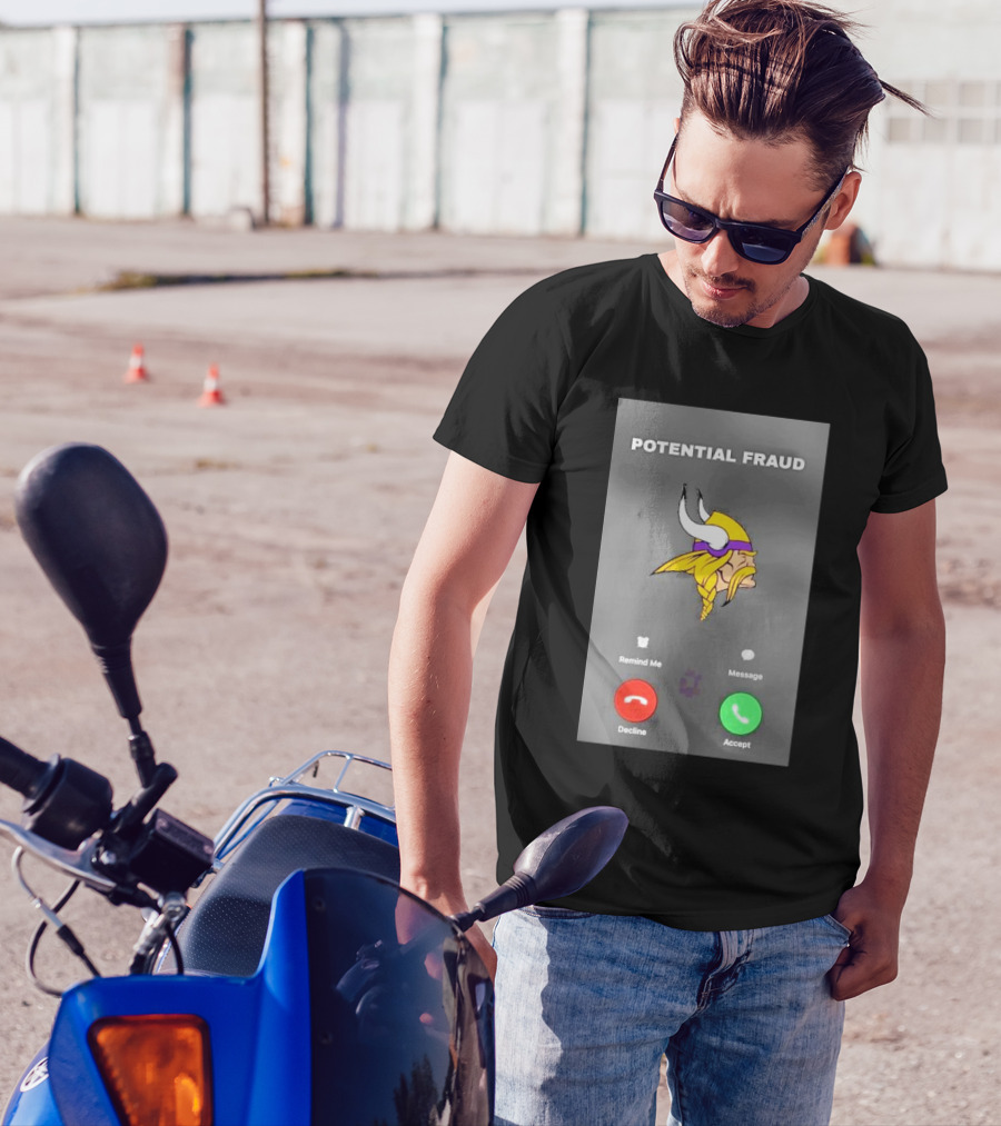 Minnesota Vikings Football Potential Fraud Call Screen Icons T-Shirt