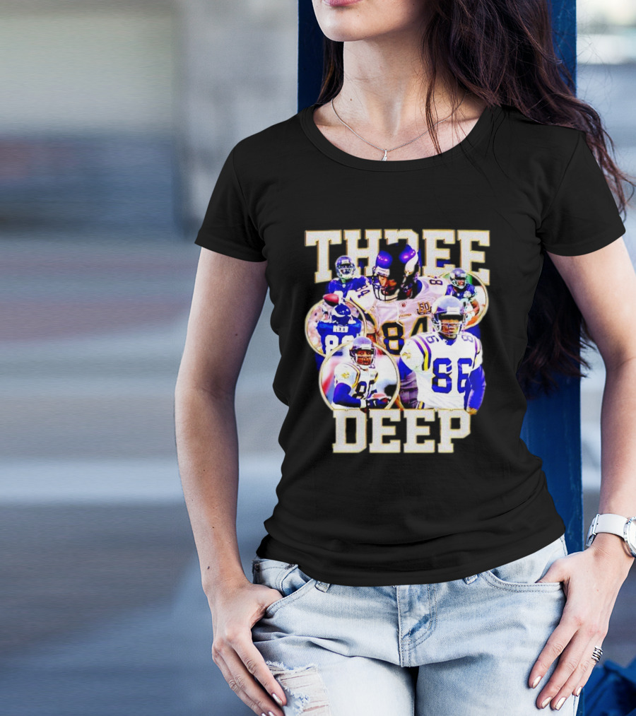 Minnesota Vikings Three Deep Randy Moss Cris Carter Jake Reed Legendary Trio T-Shirt