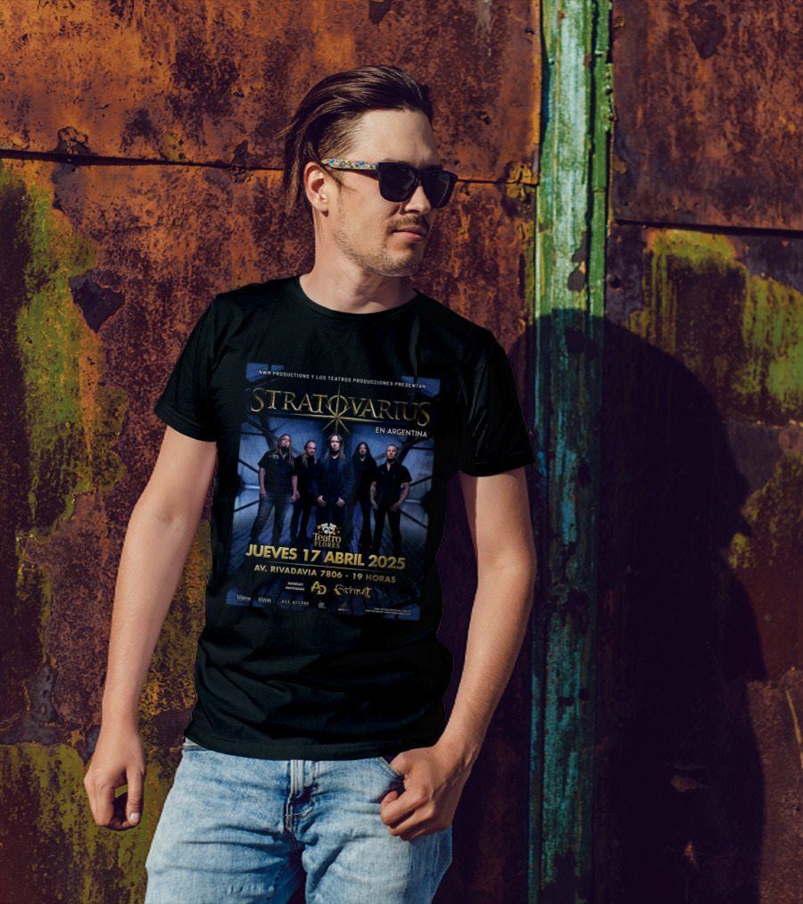 Stratovarius En Argentina Jueves 17 Abril 2025 Teatro Flores Av. Rivadavia 7806 19 Horas NWM Producciones Y Los Teatros Producciones Presentan Bandas Invitadas Ad Strint T-Shirt