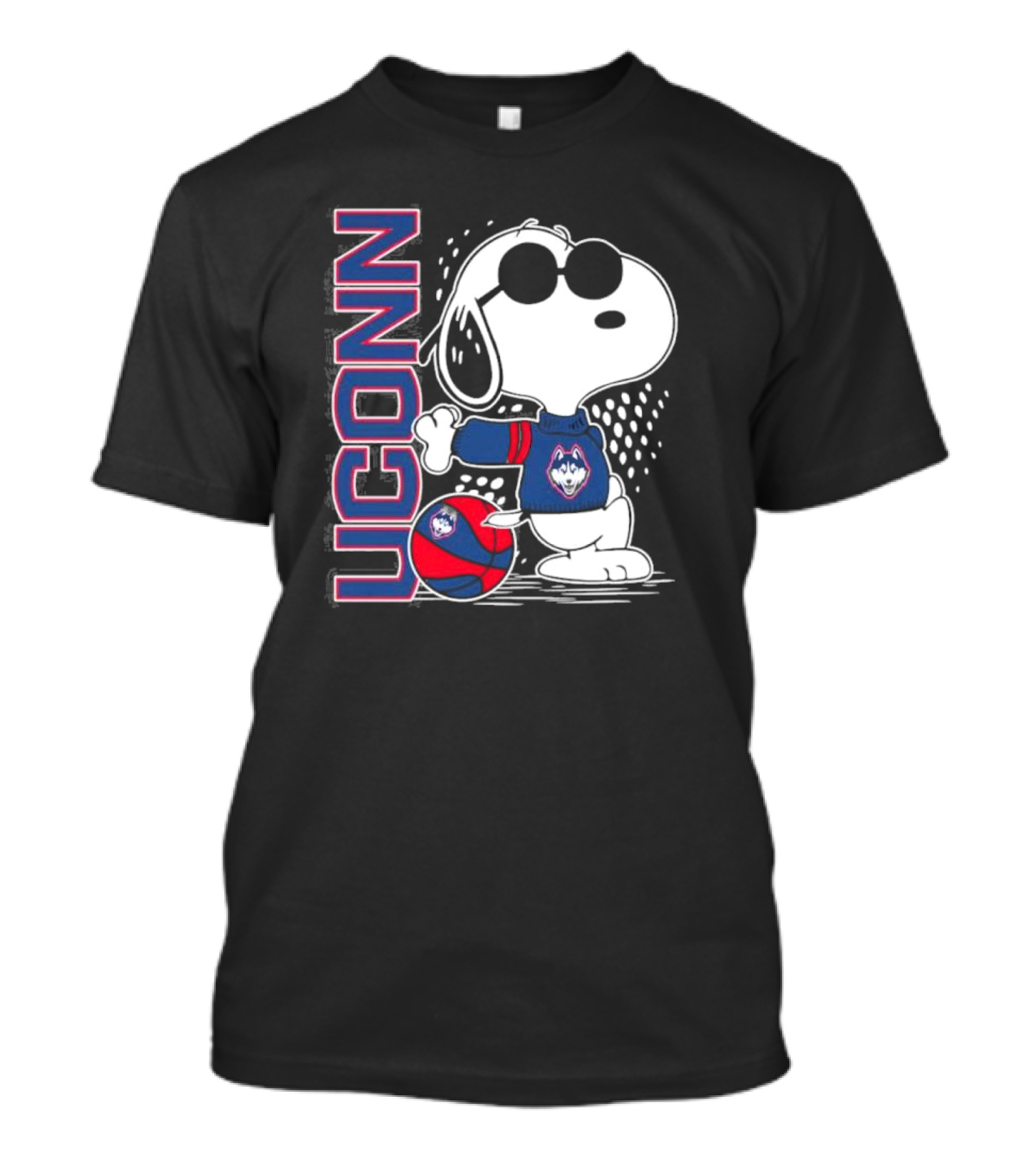 Snoopy UConn Huskies Basketball Peanuts Collaboration 2024-2025 T-Shirt