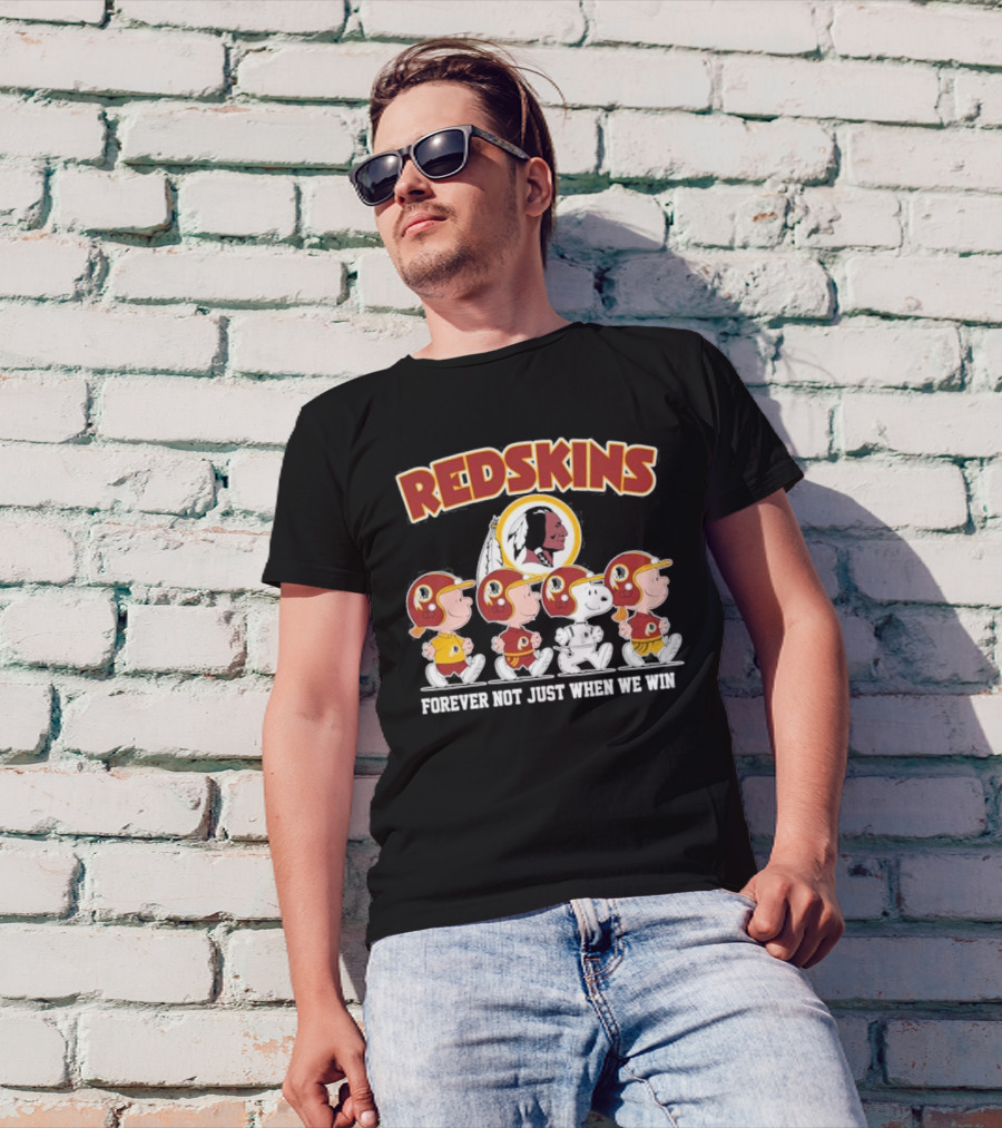 Redskins Forever Not Just When We Win Peanuts Characters Walking T-Shirt