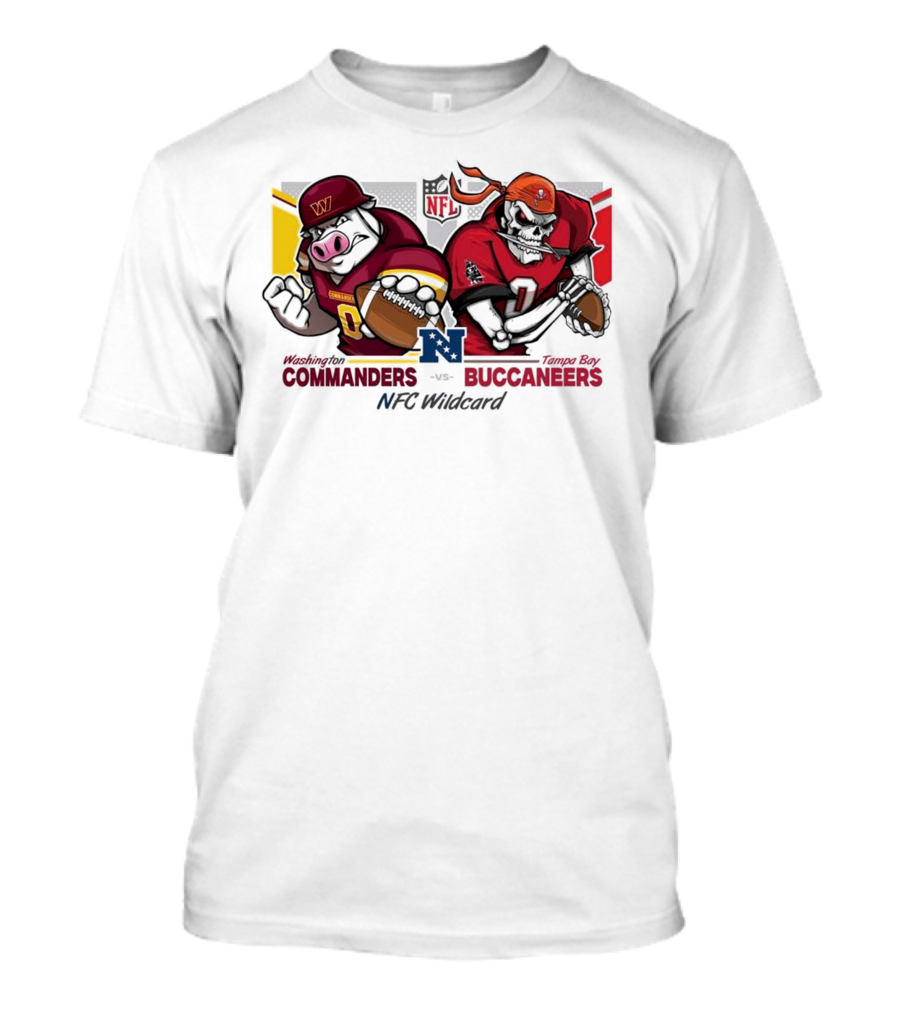 Washington Commanders Vs Tampa Bay Buccaneers NFC Wildcard NFL Showdown T-Shirt