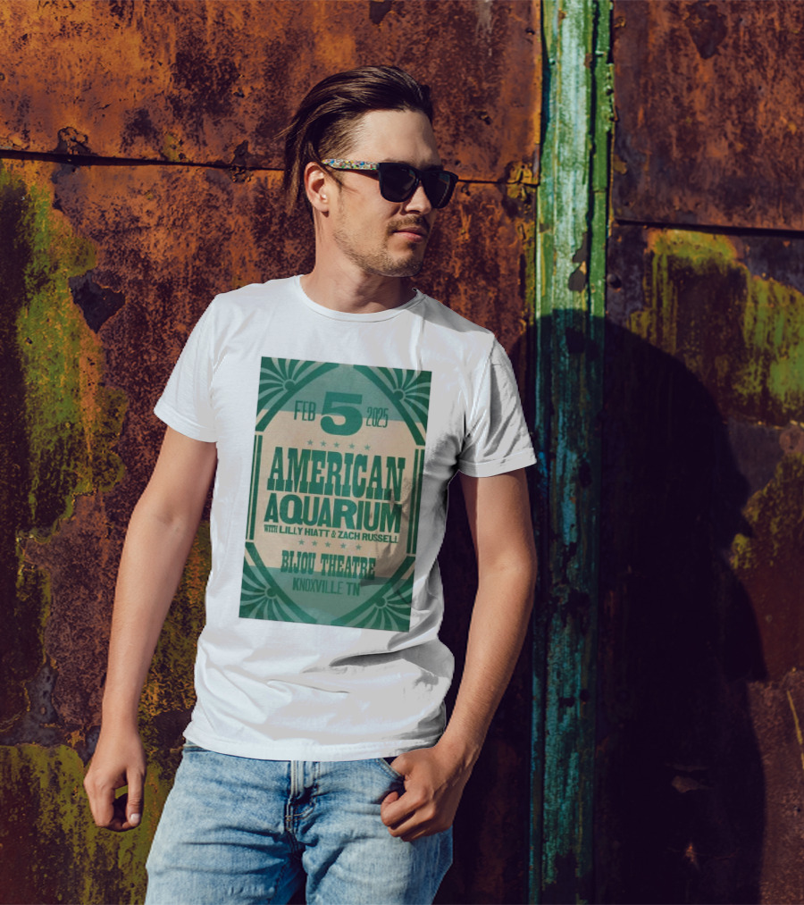 American Aquarium With Lilly Hiatt And Zach Russell Feb 5 2025 Bijou Theatre Knoxville TN T-Shirt
