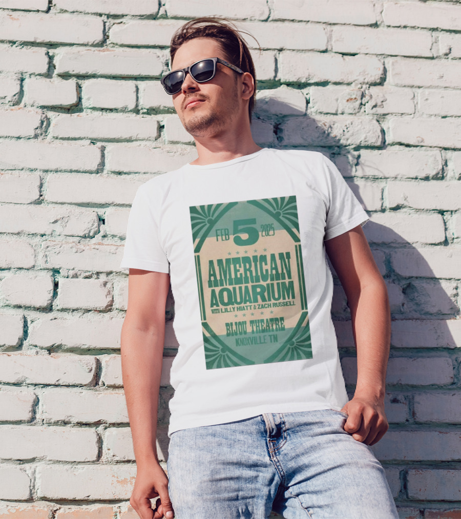 American Aquarium With Lilly Hiatt And Zach Russell Feb 5 2025 Bijou Theatre Knoxville TN T-Shirt