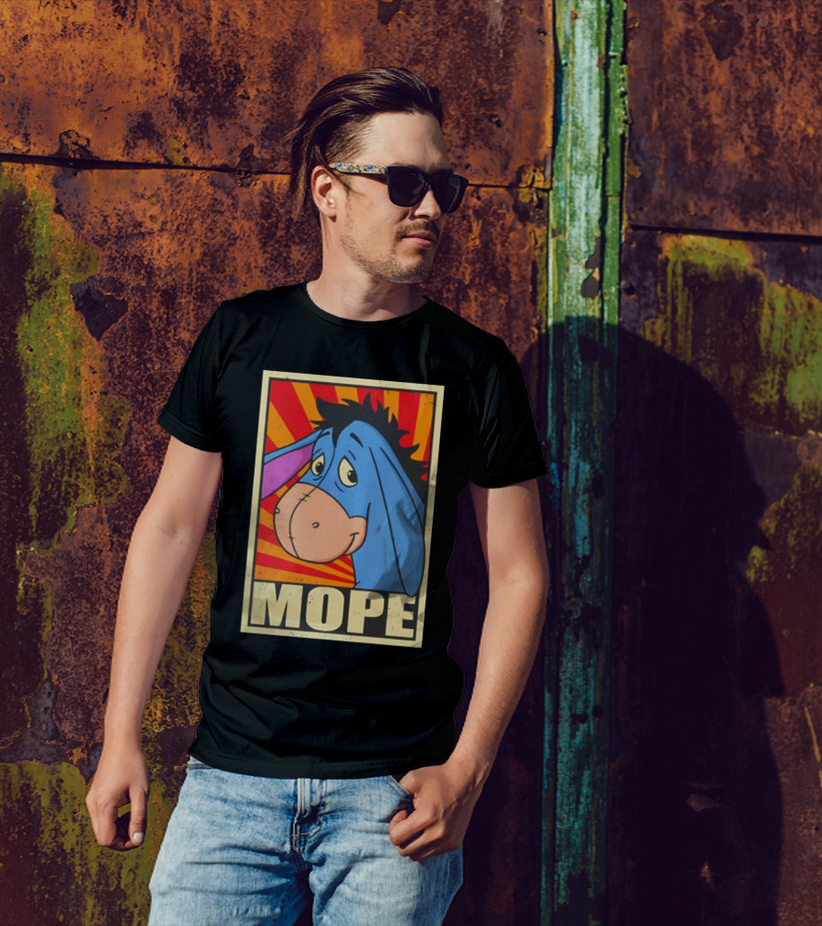 Eeyore Mope Vintage Cartoon Style With Sunburst Background T-Shirt