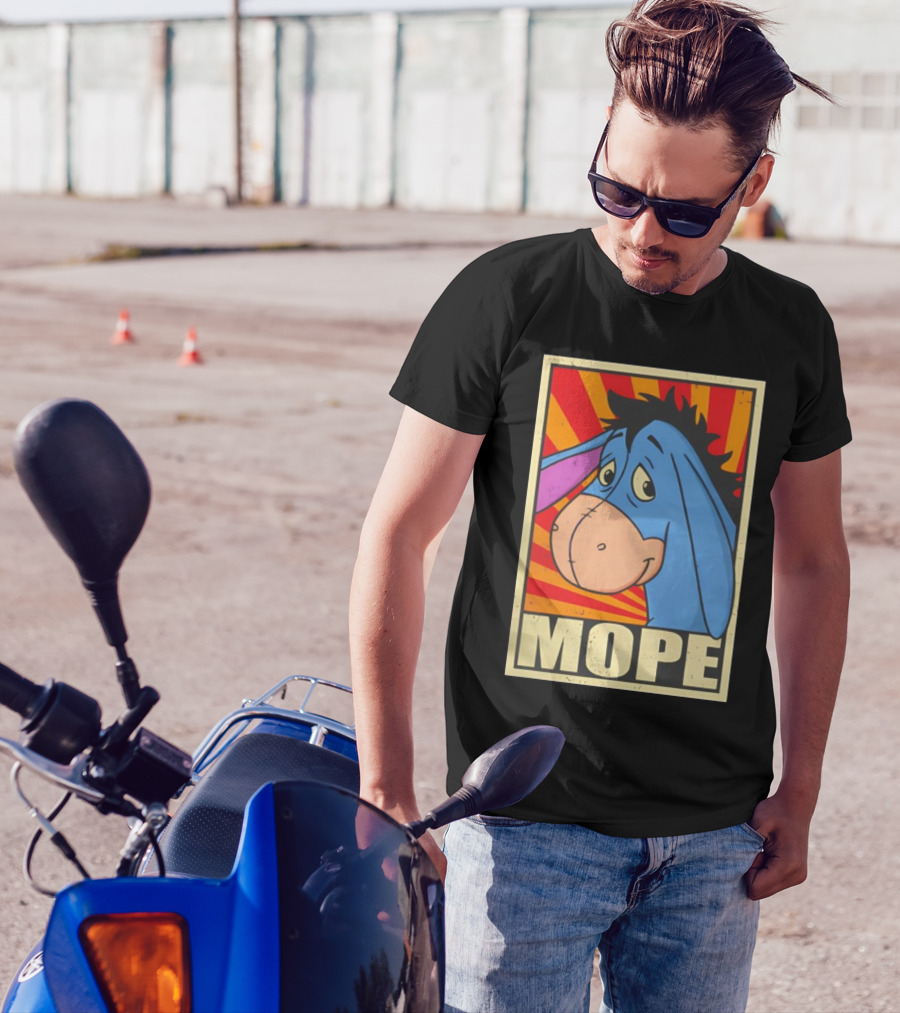 Eeyore Mope Vintage Cartoon Style With Sunburst Background T-Shirt