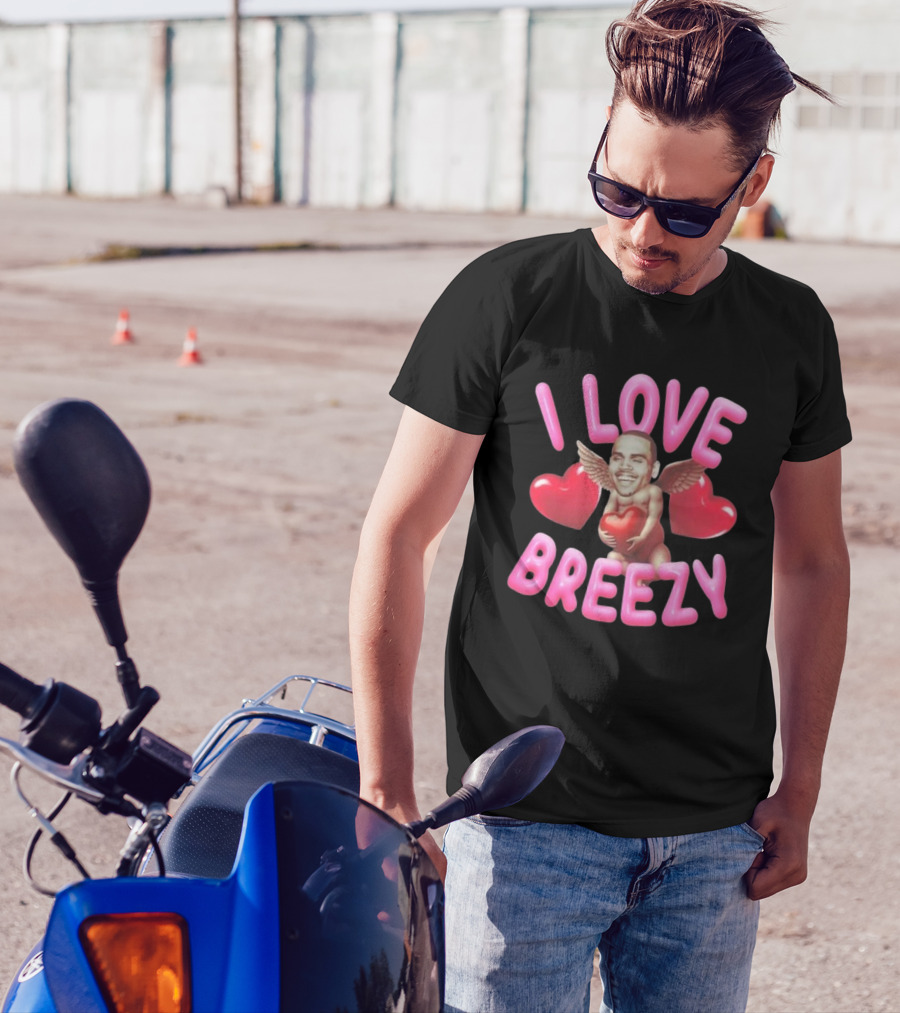 Chris Brown I Love Breezy Cupid Hearts T-Shirt