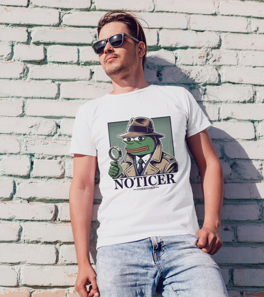 Noticer Forbidden Clothes Pepe Detective Magnifying Glass T-Shirt