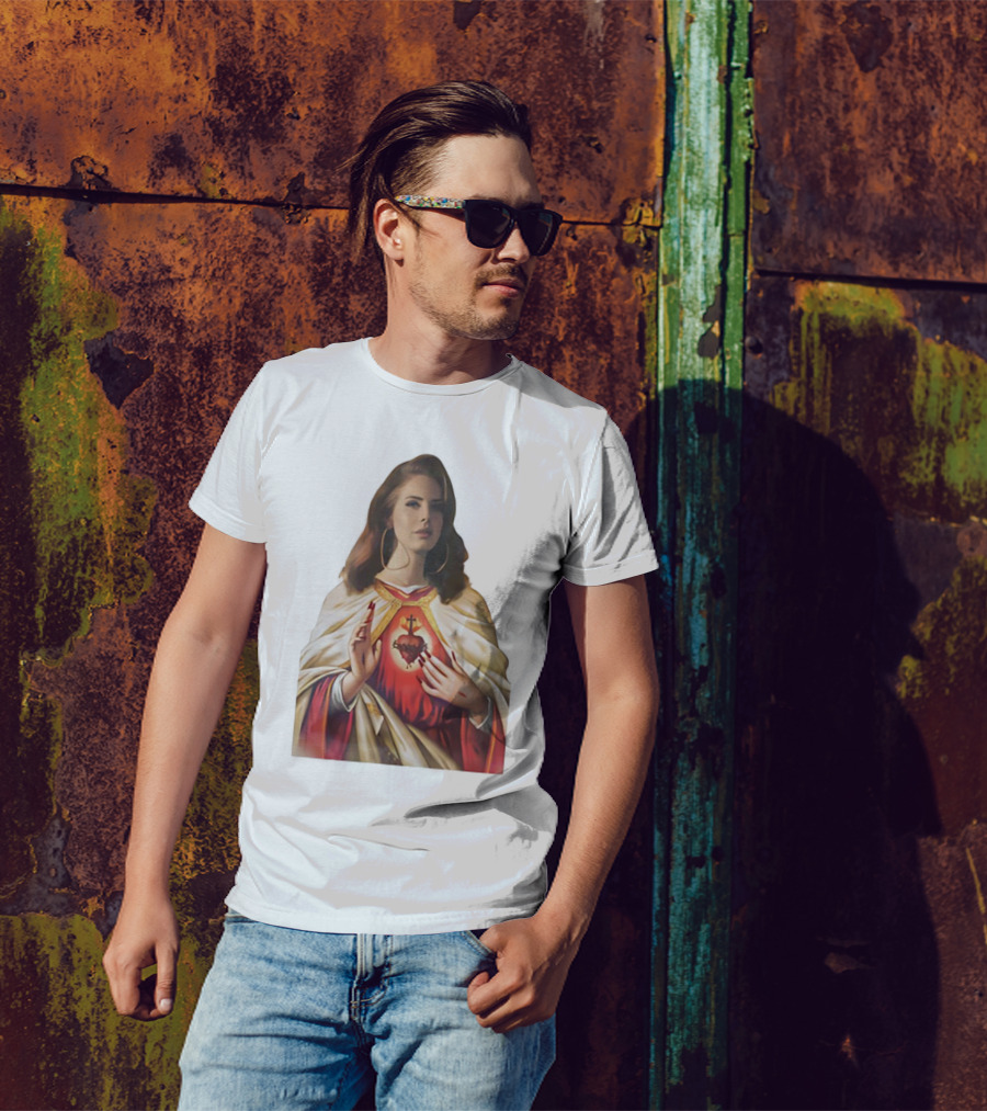 Jesus Lana Del Rey Sacred Heart Icon Image T-Shirt