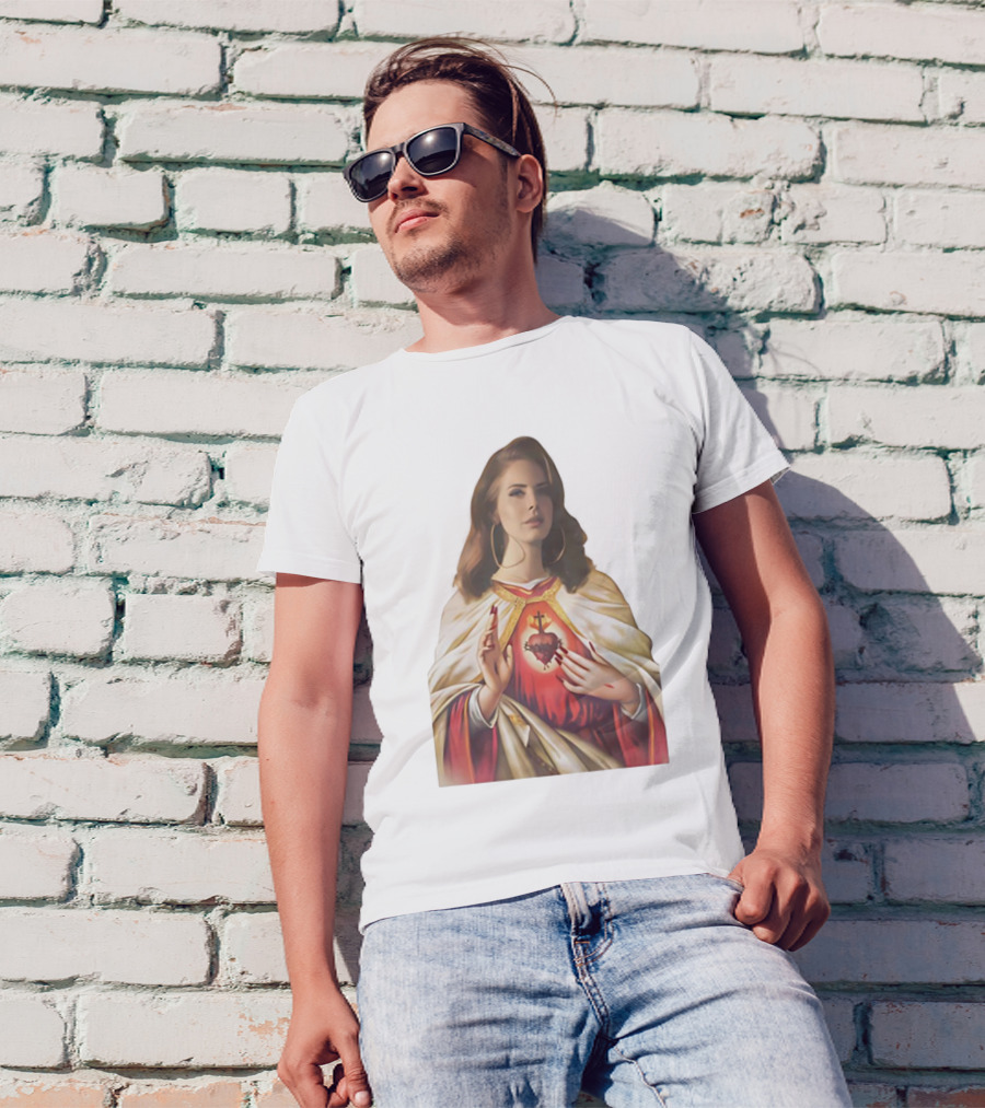 Jesus Lana Del Rey Sacred Heart Icon Image T-Shirt
