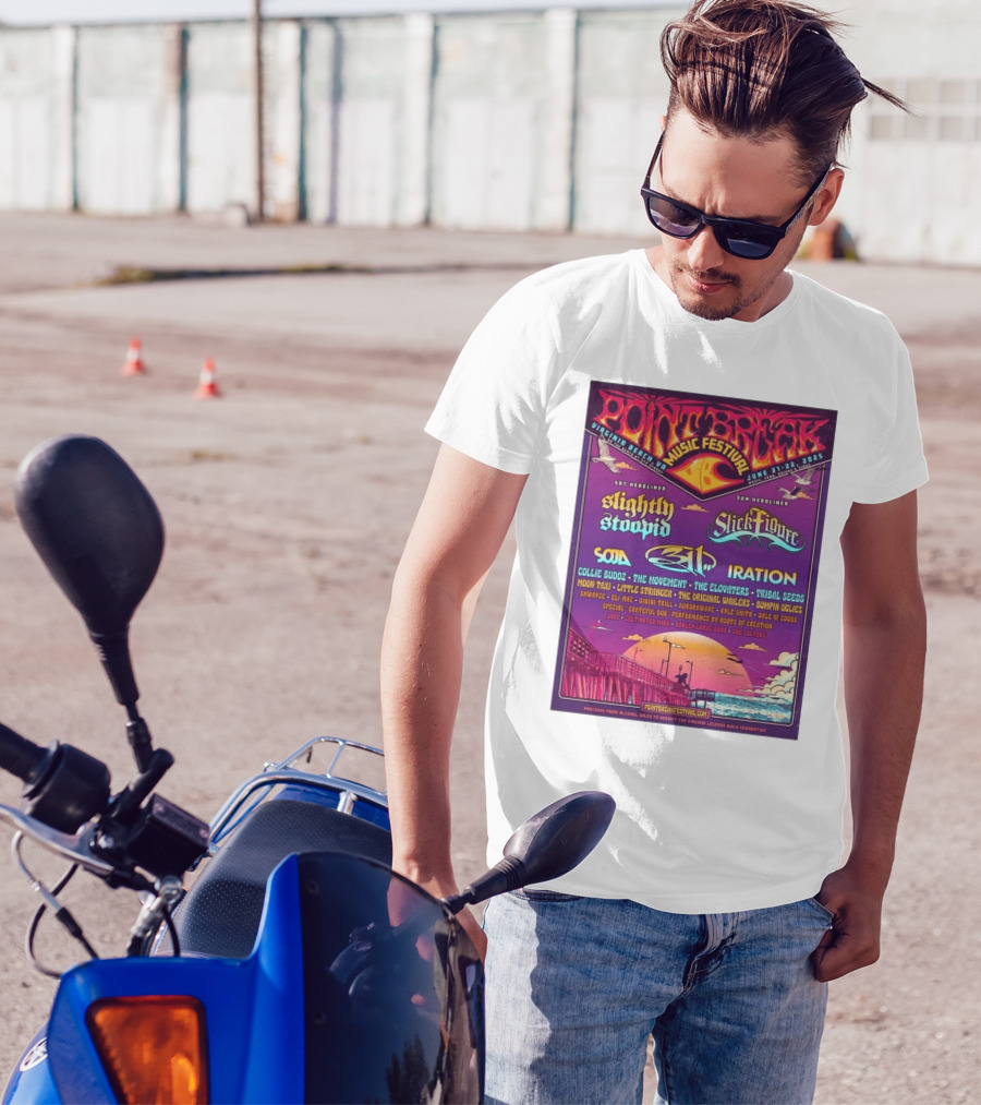 Point Break Music Festival 2025 Featuring Slightly Stoopid, Stick Figure, 311, And Iration At Virginia Beach On June 21st-22nd T-Shirt