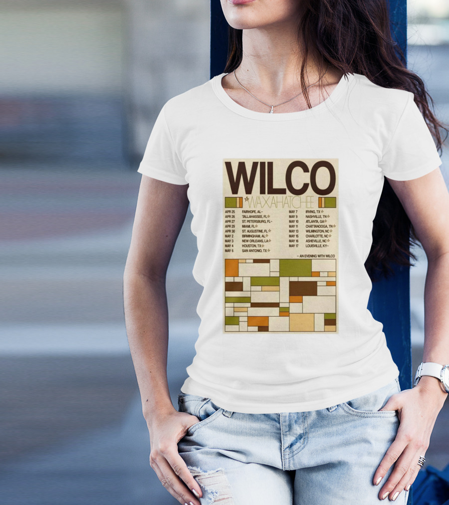 Wilco Waxahatchee American South Tour 2025 Dates And Locations T-Shirt