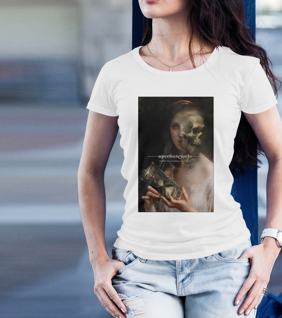 A Perfect Circle 5/4/2025 Orion Amphitheater Huntsville AL Skeleton Woman Hourglass T-Shirt