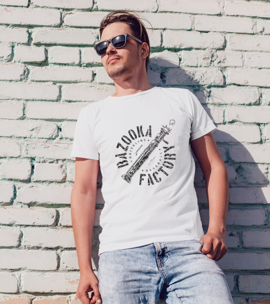 Bazooka Factory Driveline Baseball Bat Illustration T-Shirt