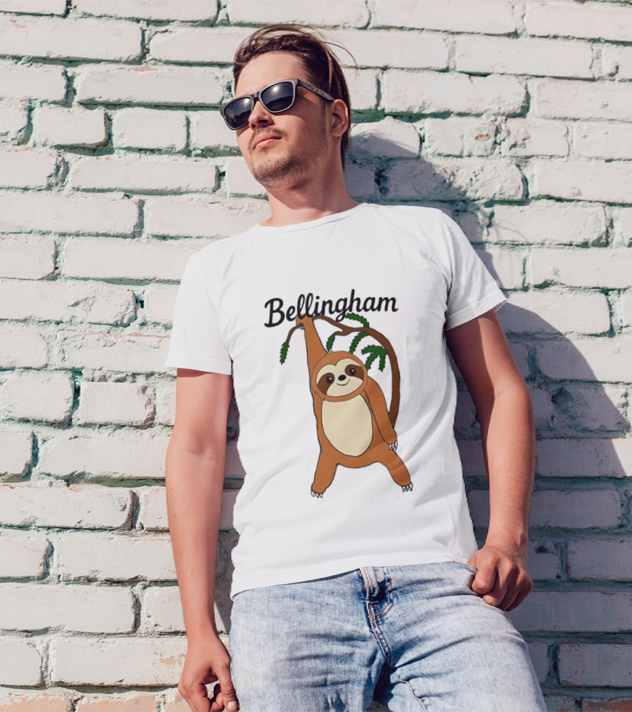 Bellingham Sloth Hanging From Tree Branch T-Shirt