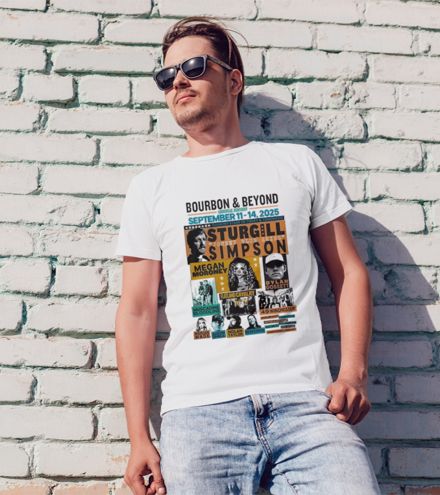 Bourbon & Beyond 2025 Louisville Kentucky Sturgill Simpson Megan Moroney Flatland Cavalry September 11-14 Country Stars T-Shirt