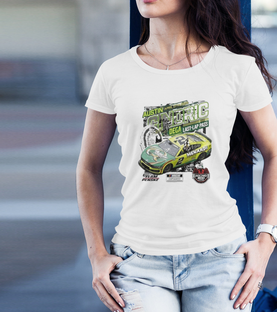 Austin Cindric April 27th Dega Last-Lap Pass Menards 2 Jack Link's 500 Nascar Cup Series T-Shirt