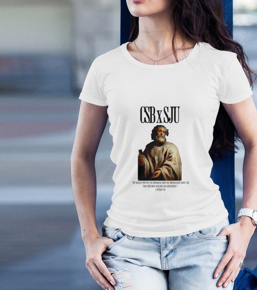 CSB SJU He Called You Out Of Darkness Into His Marvelous Light Saint Peter Painting T-Shirt