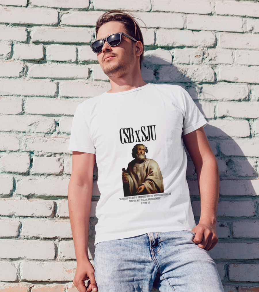 CSB SJU He Called You Out Of Darkness Into His Marvelous Light Saint Peter Painting T-Shirt