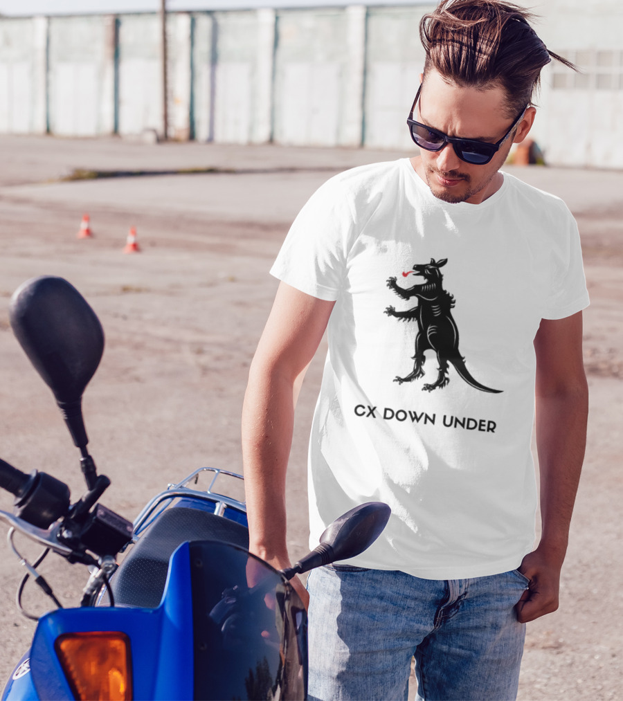 CX Down Under Bicycle Rider Kangaroo Of Flanders T-Shirt