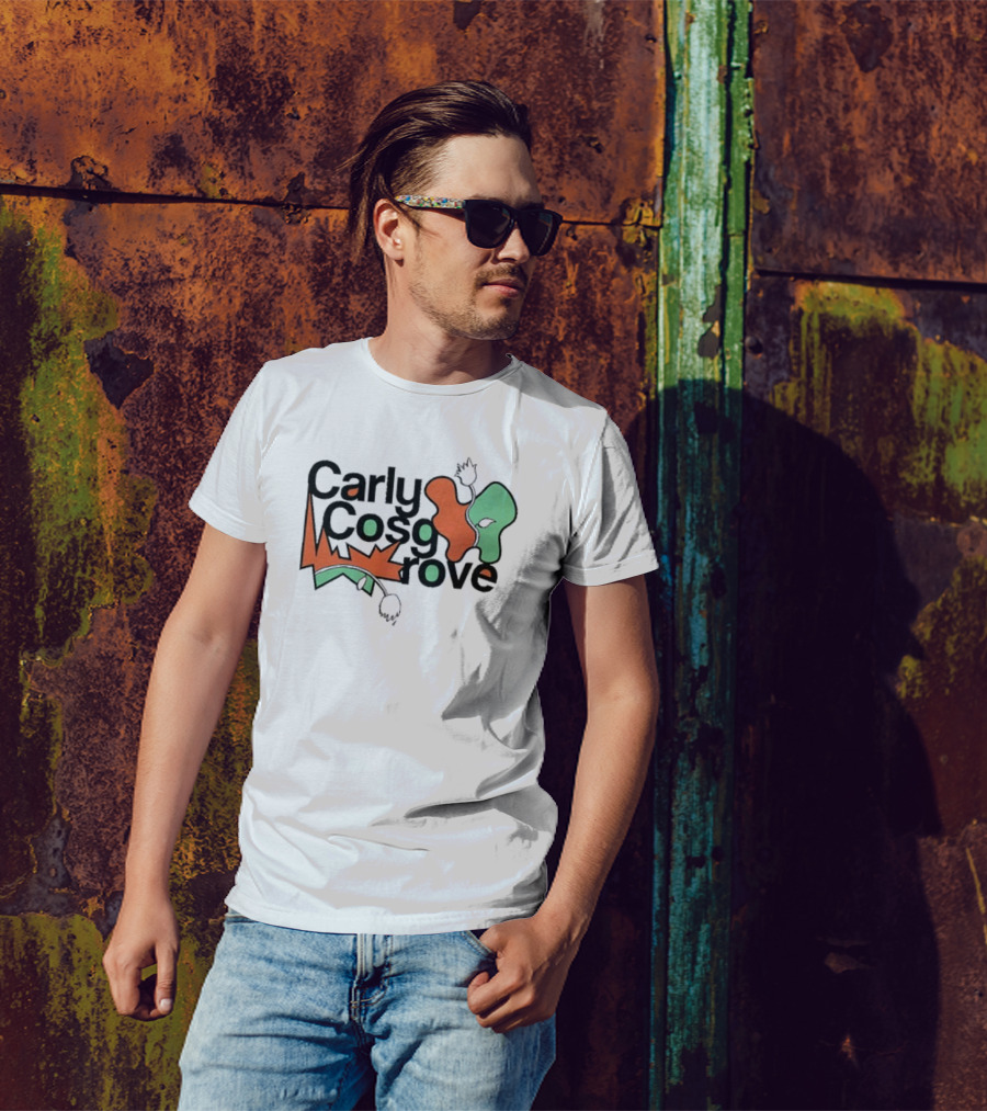 Carly Cosgrove Stacked Abstract Shapes And Text Elements T-Shirt