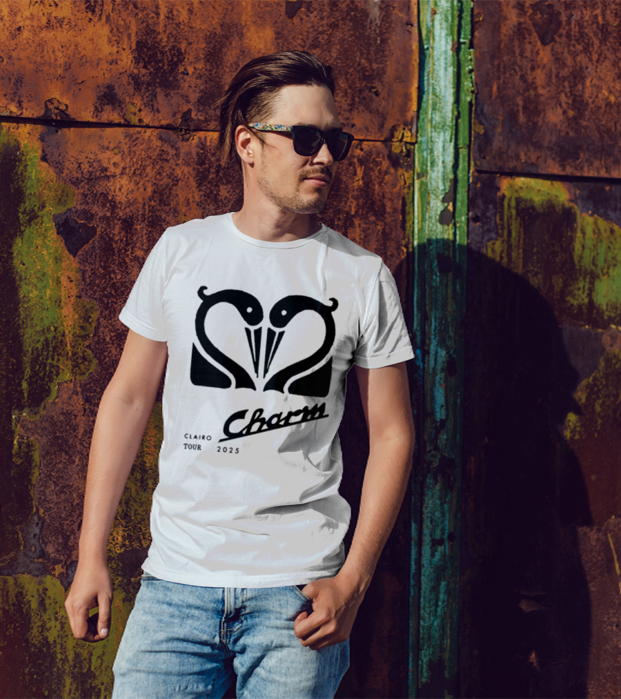 Clairo Charm Swan Europe Tour 2023 Vintage Style Graphic T-Shirt