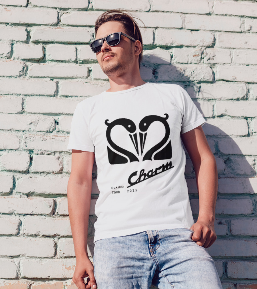 Clairo Charm Swan Europe Tour 2023 Vintage Style Graphic T-Shirt