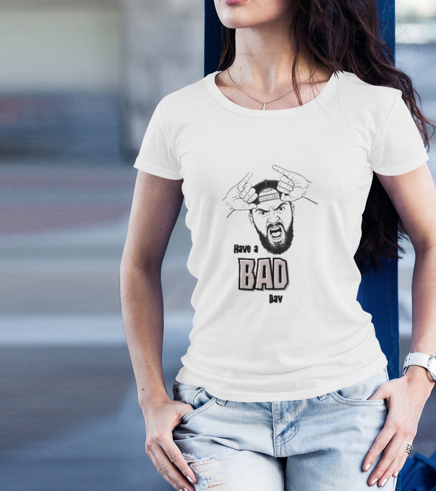 Eddie Kingston Bad Day Red Text With Sledgehammers And Crown T-Shirt