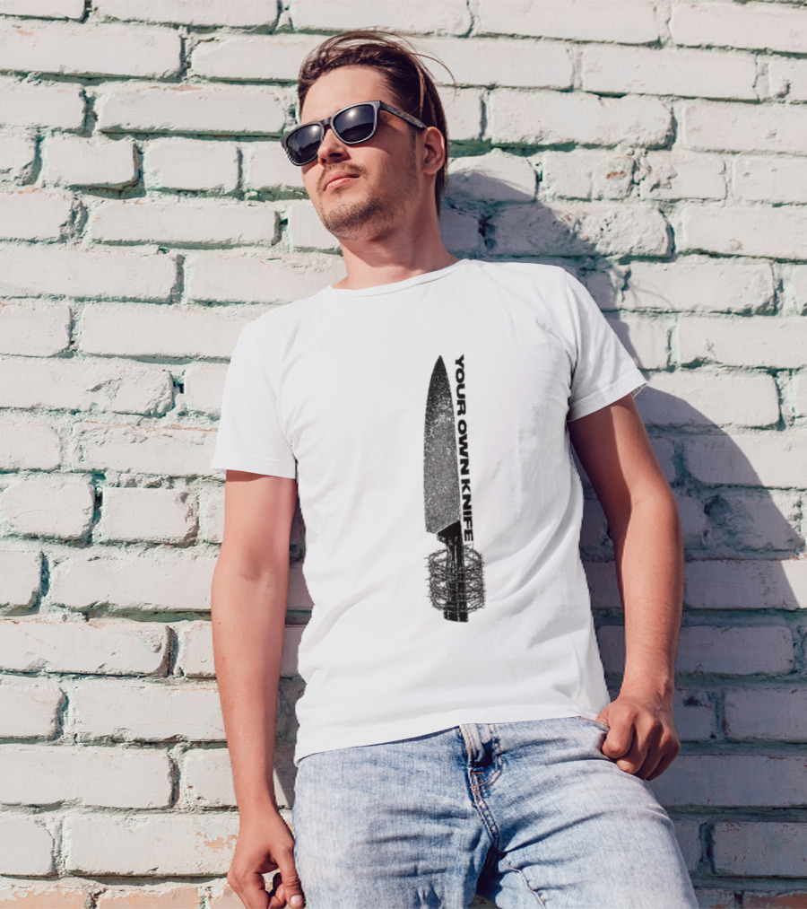 Counterparts Your Own Knife Bold Text Knife Handle Design T-Shirt