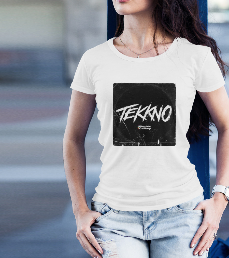 Electric Callboy Tekkno Cover Grunge Style Black Background T-Shirt