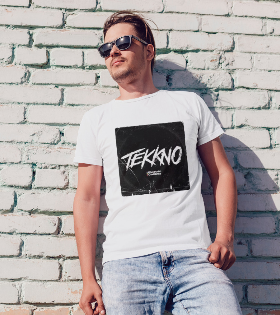 Electric Callboy Tekkno Cover Grunge Style Black Background T-Shirt
