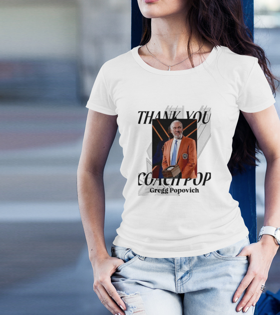 "Gregg Popovich Thank You Coach Pop Legacy Moment Basketball Achievement" T-Shirt