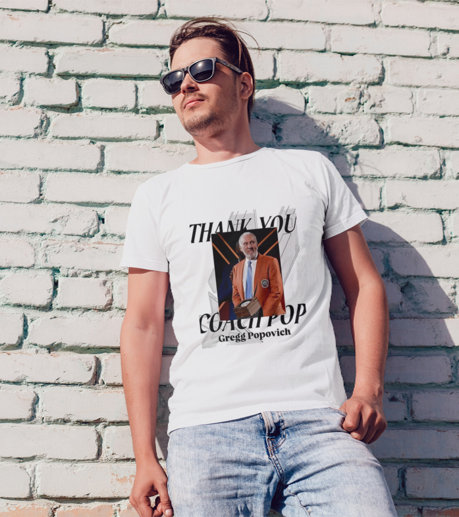 "Gregg Popovich Thank You Coach Pop Legacy Moment Basketball Achievement" T-Shirt