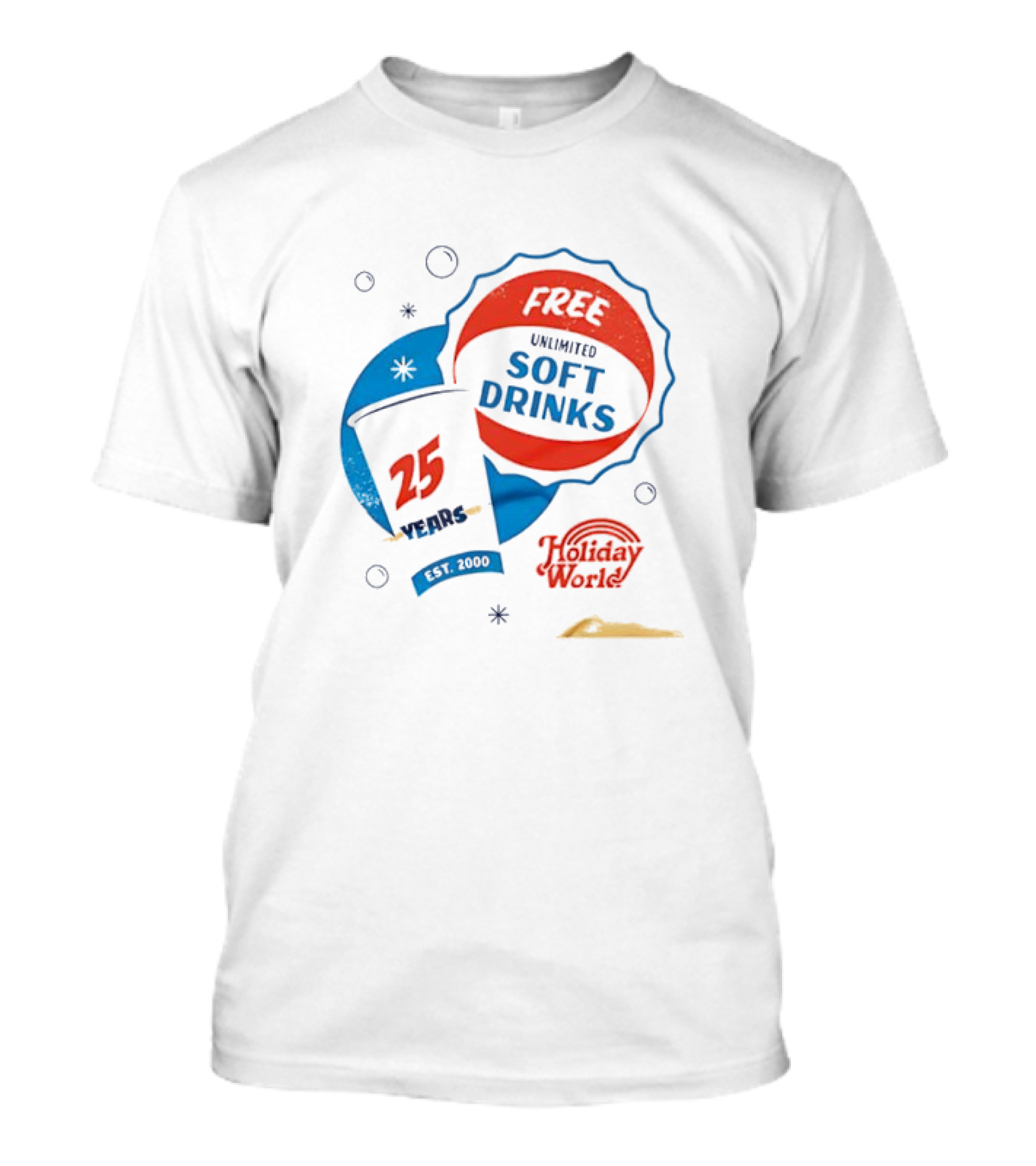 Holiday World 25th Anniversary Free Unlimited Soft Drinks T-Shirt