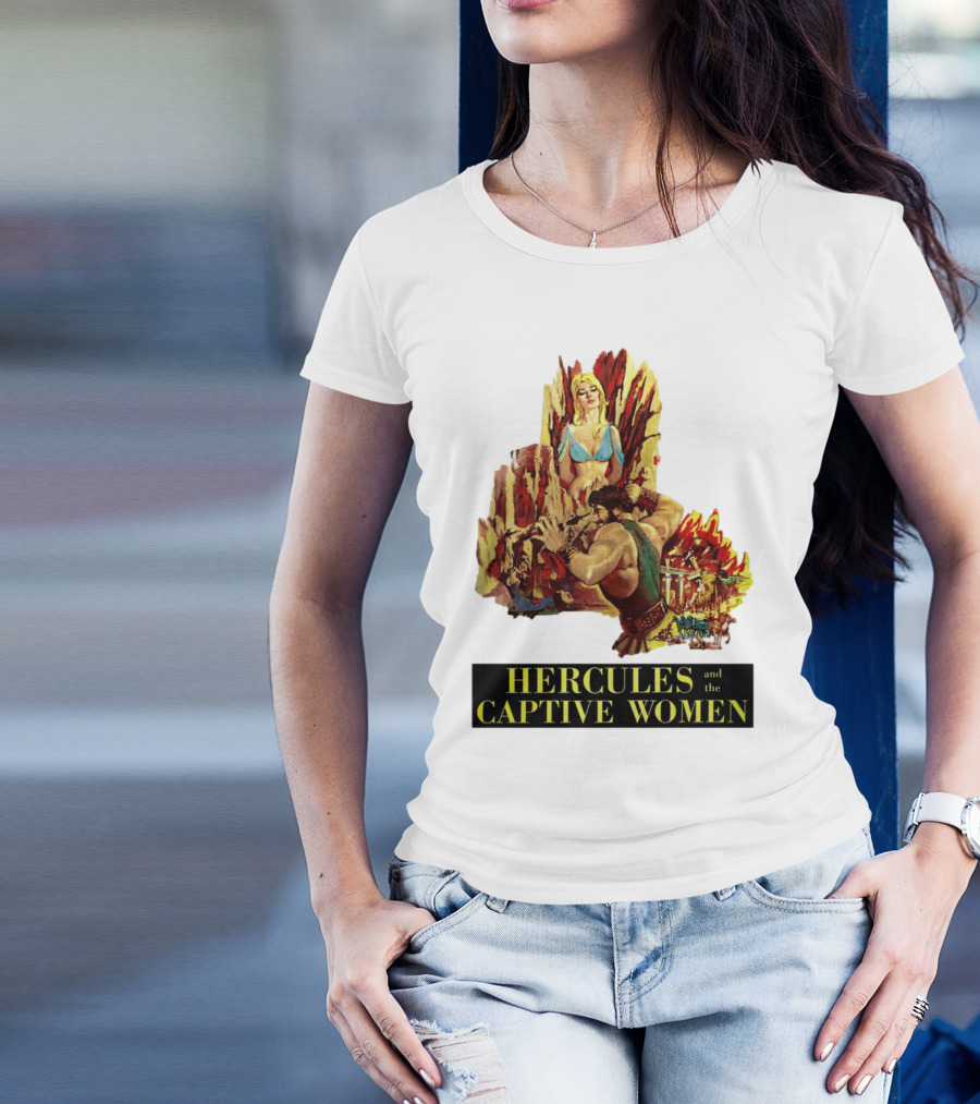 Hercules And The Captive Women Classic Movie Vintage Art T-Shirt