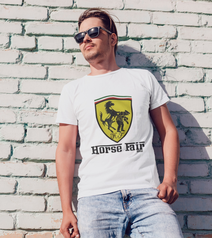 Horse Fair Waterford Whispers HF Shield With Horse And Man T-Shirt