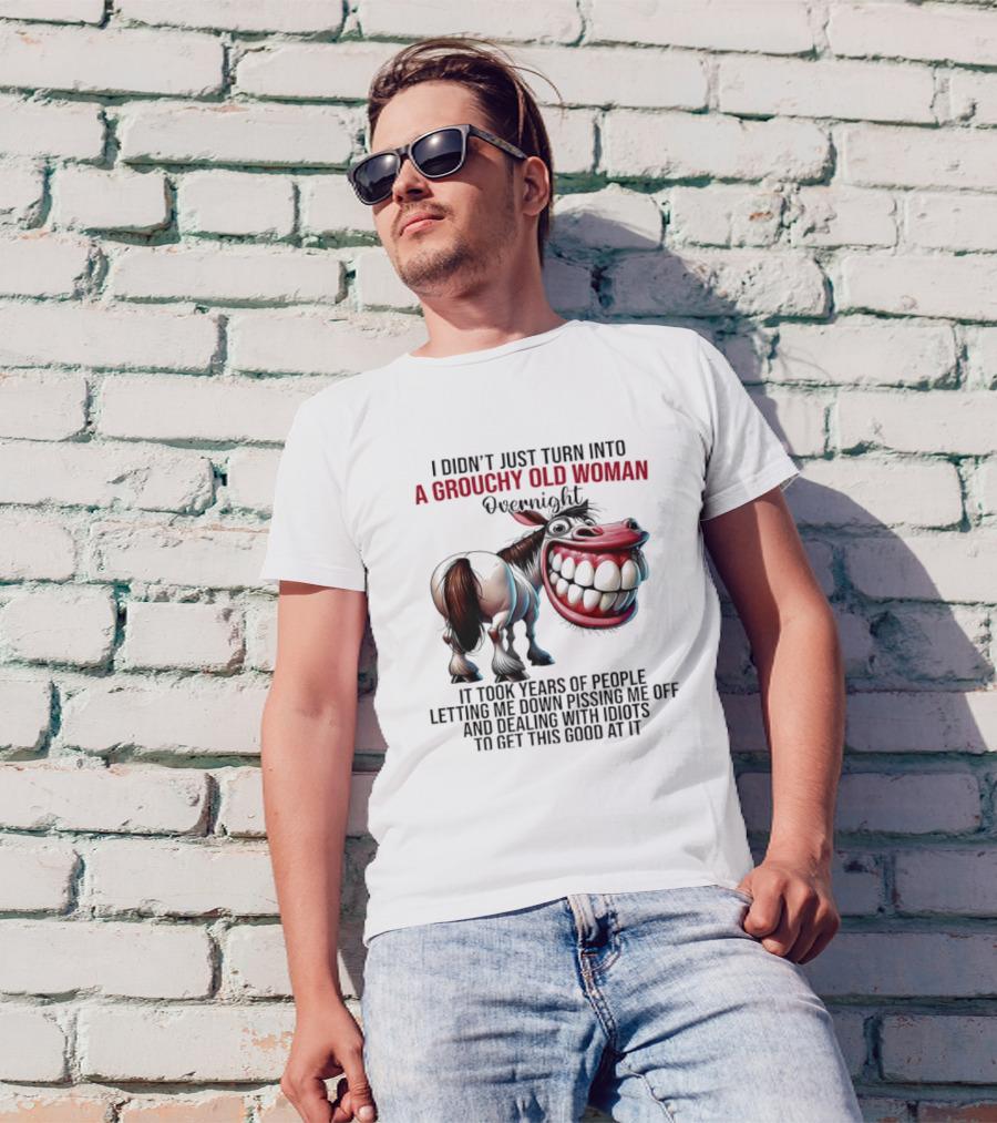 A Grouchy Old Woman Horse I Didn’t Just Turn Into Overnight T-Shirt