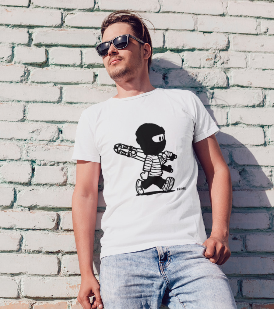 Krime Calvin Graffiti Comic Style Mischief Artwork T-Shirt