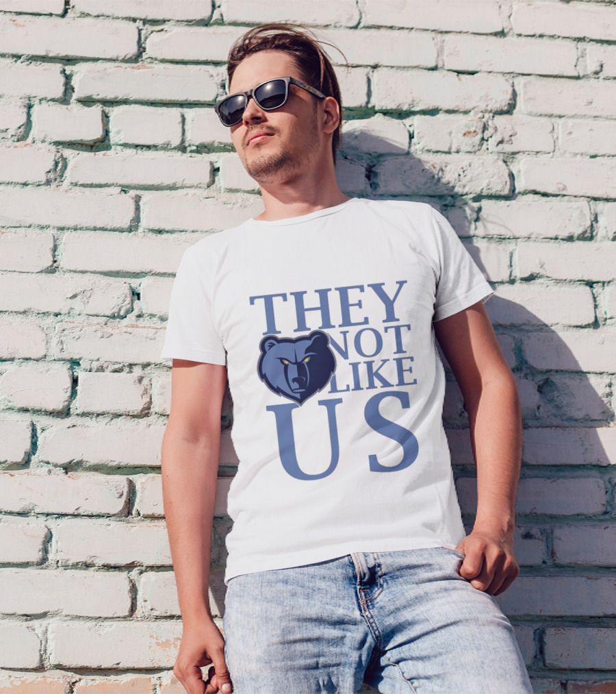 Memphis Grizzlies They Not Like Us Bear Head Emblem T-Shirt