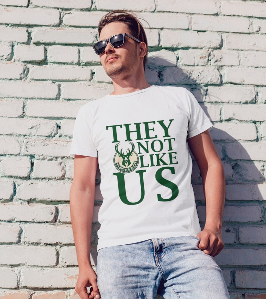Milwaukee Bucks They Not Like Us Basketball Team Slogan T-Shirt